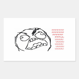 Rage Troll Rectangular Sticker