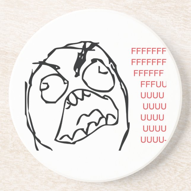 Rage Troll Sandstone Coaster (Front)