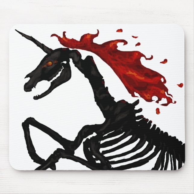 Rage - Unicorn Skeleton Mouse Pad (Front)