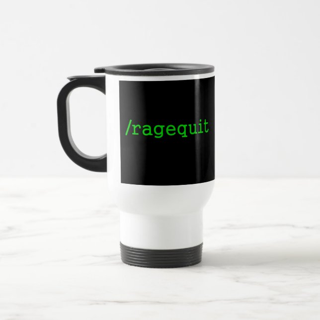 Ragequit Gamer Travel Mug (Left)