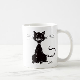 Ragged Evil Black Cat Coffee Mug