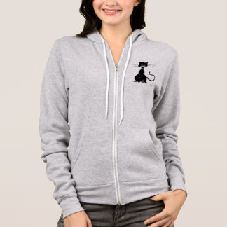 Ragged Evil Black Cat Womens Hoodie