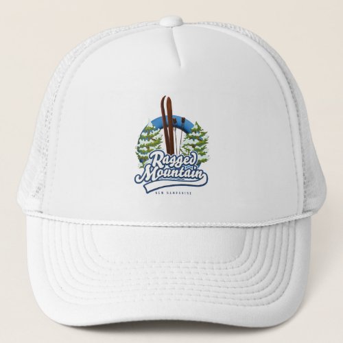 Ragged Mountain New Hampshire ski logo Trucker Hat