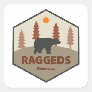 Raggeds Wilderness Colorado Bear Square Sticker
