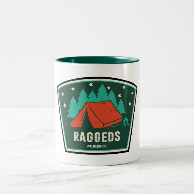 Raggeds Wilderness Colorado Camping Two-Tone Coffee Mug (Center)