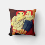 Raggedy Ann and Andy Doll   Throw Pillow