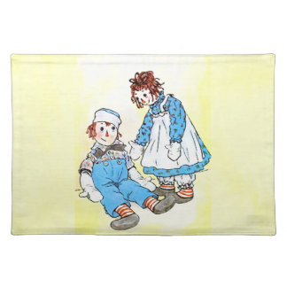 Raggedy Ann and Andy Vintage Illustration 1918 Placemat