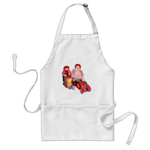 Raggedy Ann & Andy fire engine blocks toys Adult Apron