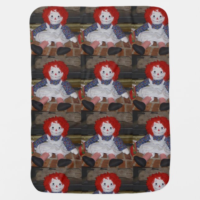 Raggedy Ann Doll Baby Blanket (Front)