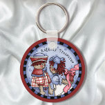 Raggedy Ann Loves Andy Keychain at Zazzle