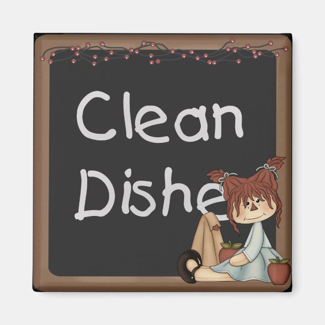Raggedy Annie Apples Dishwasher Magnet (Front)