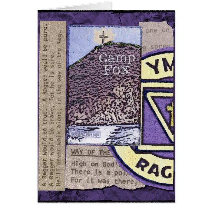 Raggers Lyrics and Bibles Peak Catalina Island Card