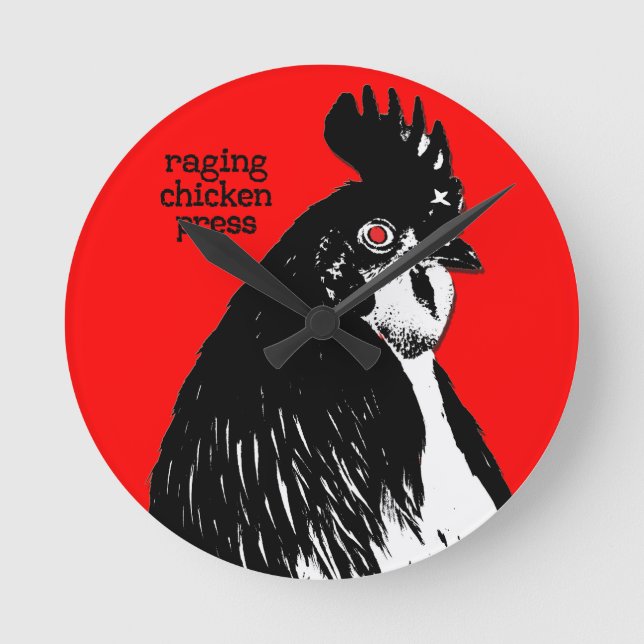 Raging Chicken Press Clock (Front)