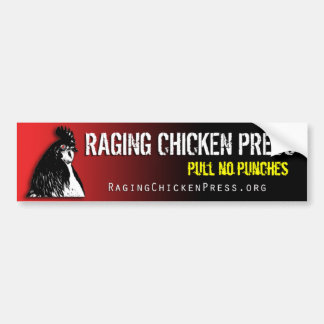 Raging Chicken Pull No Punches Bumper Sticker