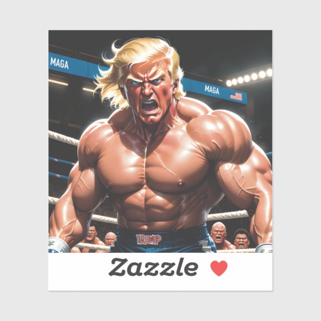 Raging Donny T (MMA/Wrestling MAGA Superstar) Sticker (Sheet)