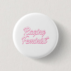 Raging Feminist Doll  Button