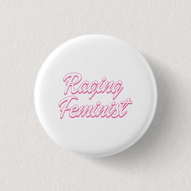 Raging Feminist Doll  Button (Front)