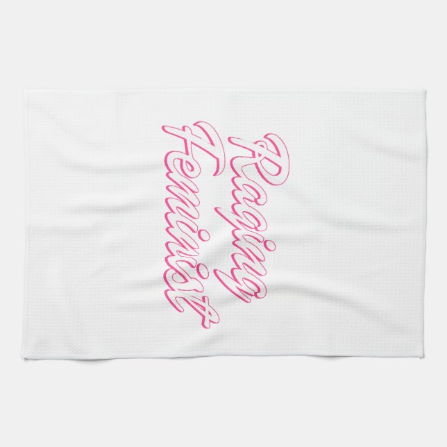 Raging Feminist Doll  Kitchen Towel (Horizontal)