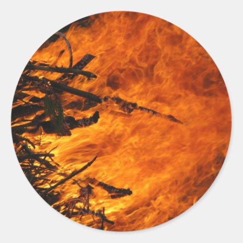 Raging Fire Classic Round Sticker