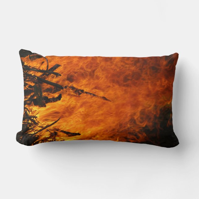 Raging Fire Lumbar Pillow (Front)