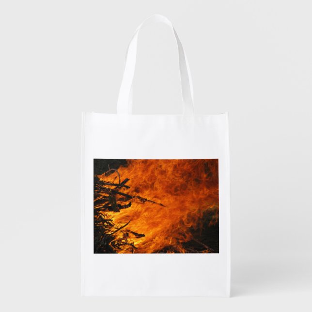 Raging Fire Reusable Grocery Bag (Front)
