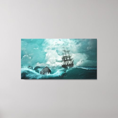Raging Sea Canvas Print