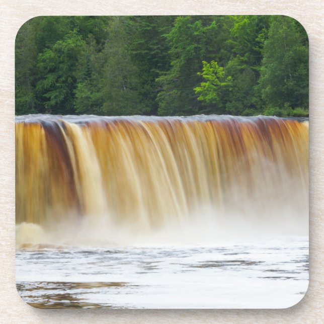 Raging Upper Tahquamenon Beverage Coaster (Front)