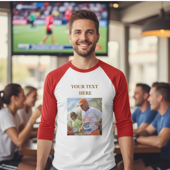 Raglan Baseball T-Shirt, Custom Text, photo T-Shirt (Creator Uploaded)