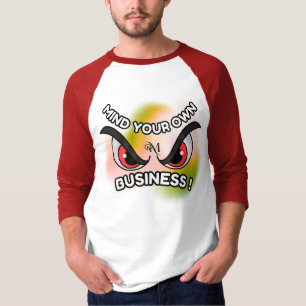 Raglan T-Shirt : Mind Your Own (red)