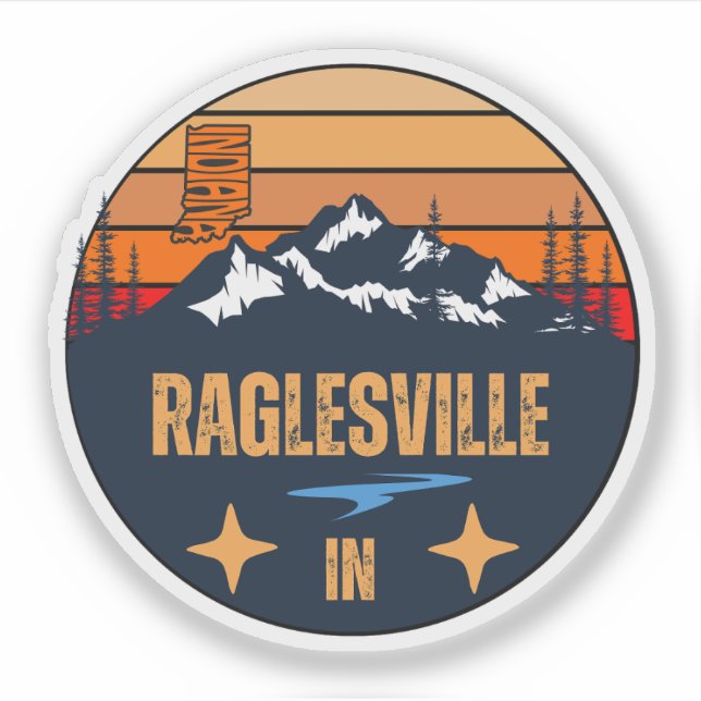 Raglesville, Indiana Sticker (Front)