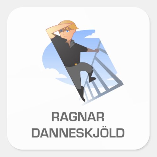 Ragnar Danneskjold Cartoon Stickers Atlas Shrugged