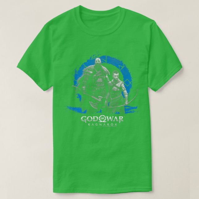 Ragnarok Icon with Kratos and Atreus T-Shirt (Design Front)