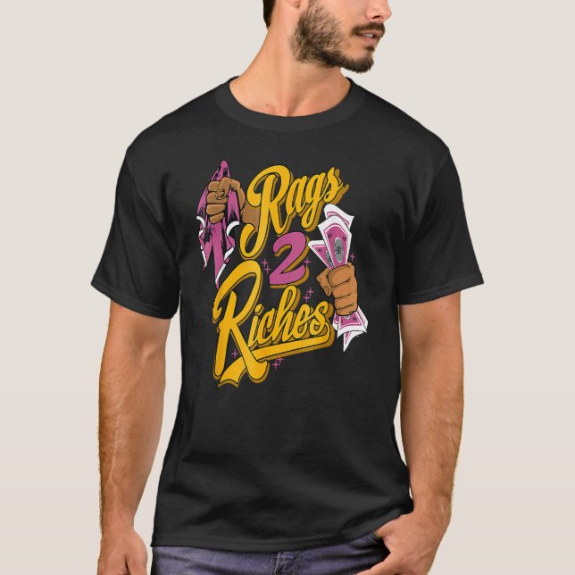 Rags 2 Riches Money OG Brotherhood 1s Matching T-Shirt (Front)