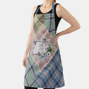 Rags of Plaids with Scotland Castle and Flowers Apron