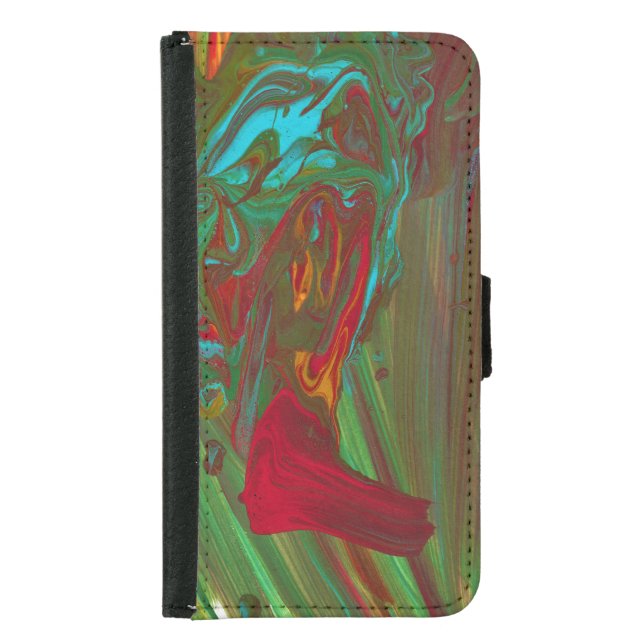 Rags To Riches 1 Red Green Abstract Phone Case (Front)