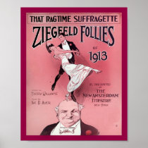 Ragtime Suffragette 1910's Sheet Music Cover Copy