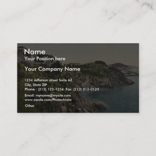 Customizable Ragusa, Bella Vista, Dalmatia, Austro-Hungary rare Business Card Template