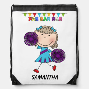 Rah Rah Cheerleader Drawstring Backpack Bag