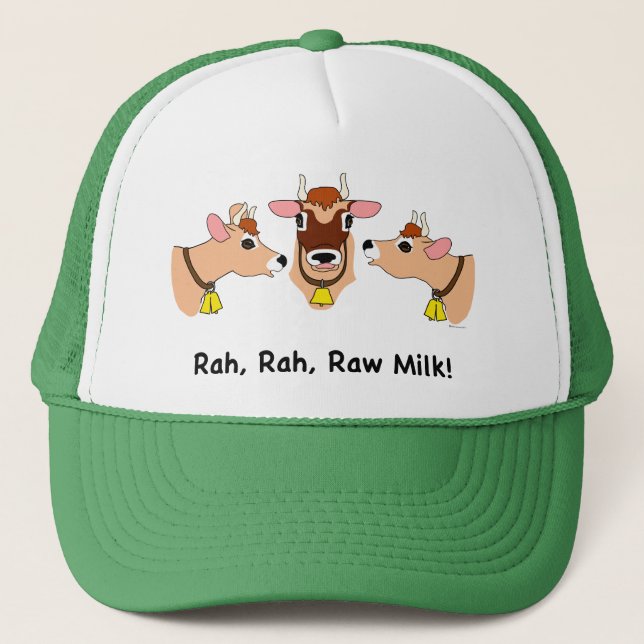 Rah, Rah, Raw Milk! Trucker Hat (Front)