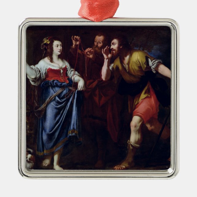 Rahab and the Emissaries of Joshua Metal Ornament (Front)