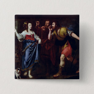 Rahab and the Emissaries of Joshua Pinback Button
