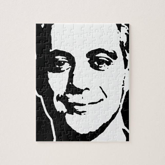 RAHM EMANUEL INK ART JIGSAW PUZZLE (Vertical)