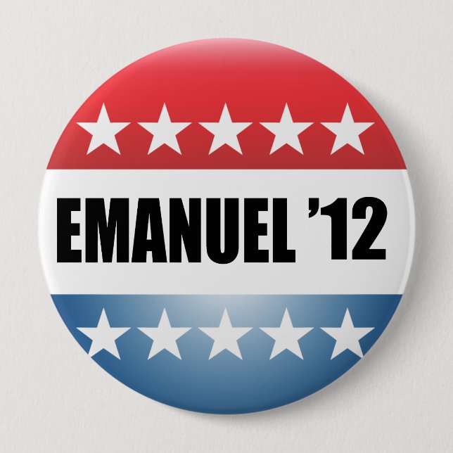 RAHM EMANUEL PINBACK BUTTON (Front)