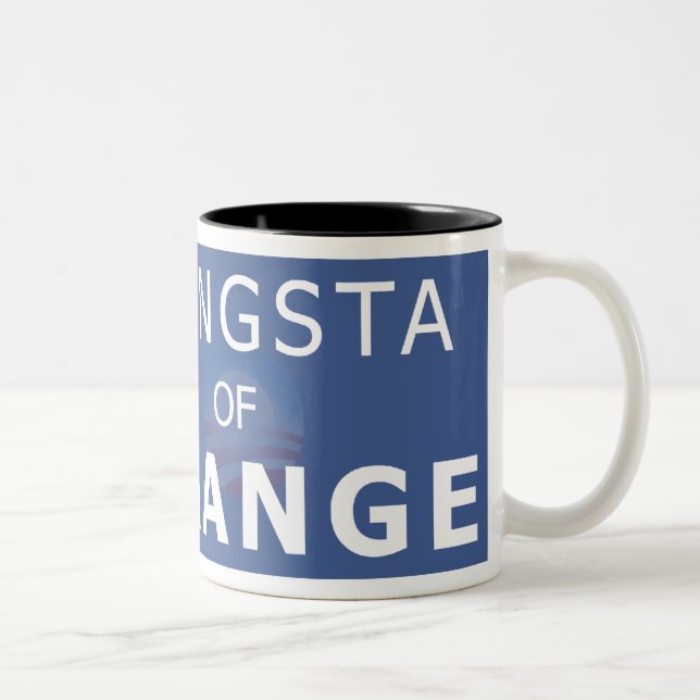 Rahm Emanuel The Gangsta of Change Two-Tone Coffee Mug (Right)