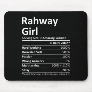 Rahway Girl Nj New Jersey Funny City Home Roots Us Mouse Pad