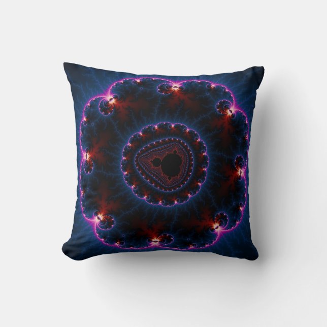 Rai - Fractal Art Throw Pillow (Front)