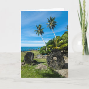Rai Stones On Yap Island Card