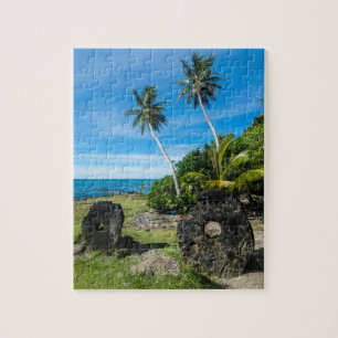 Rai Stones On Yap Island Jigsaw Puzzle