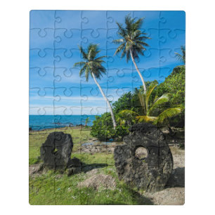 Rai Stones On Yap Island Jigsaw Puzzle