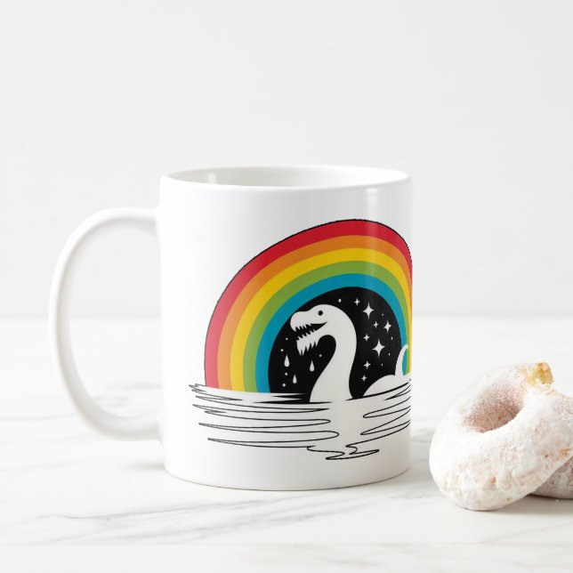 Raibow Sea Monster Coffee Mug (With Donut)